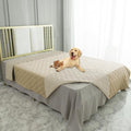 Waterproof Dog Bed Cover Pet Blanket for Furniture Bed Couch Sofa Reversible (82x82 Inch (Pack of 1) / Beige+khaki)
