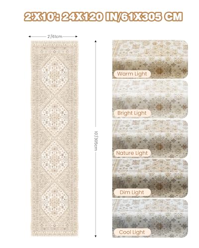 Runner Rug 2x10 (Cream/Beige / 2' x 10' (Runner))