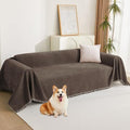 Loveseat Cover Deep Chocolate Couch Cover Sectional Couch Covers for 2 Cushion Couch Sofa Thick Universal Chenille Sofa Cover with Tassel Durable Furniture Protector for Dogs 91" x 118" (91" x 118" / Tassels Edge-deep Chocolate)