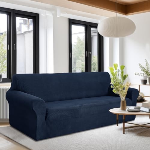 Oversized Stretch Couch Cover Slipcover (Navy / Xl Sofa)