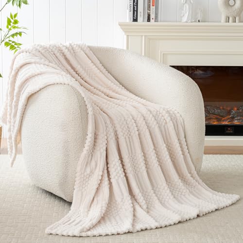 Beige Throw Blanket (Beige / Throw(50x60))