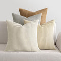 Soft Corduroy Decorative Throw Pillow Covers Neutral 18x18 (18" x 18" (Pack of 4) / Neutral)