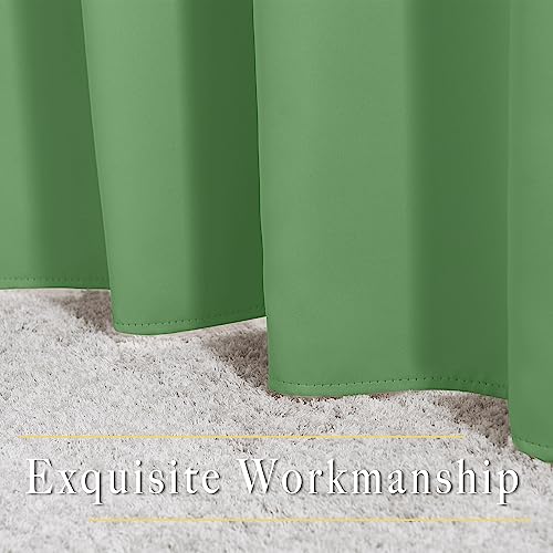 Blackout Draperies Curtains Panels (Forest Green / 66"W x 72"L (Pack of 2))