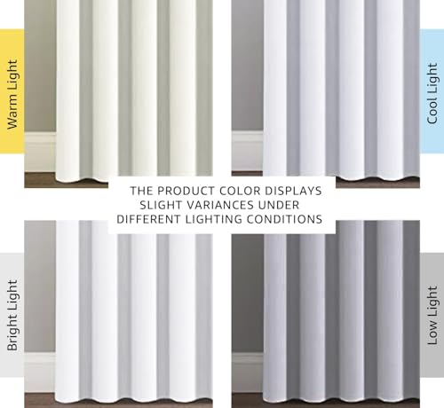 White Curtains for Sliding Glass Door Room Divider Curtains Noise Reduce Barrier Privacy Curtain Panel Portable Window Screen Sliding Partition (120"W x 96"L (Pack of 1) / Pure White)