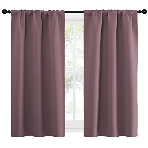 Kitchen Curtains (Dry Rose / 34"W x 54"L (Pack of 2))