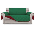 Reversible Couch Cover (Green/Christmas Red / Medium Loveseat)