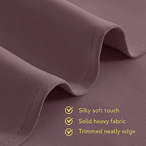 Blackout Curtains for Bedroom (Dry Rose / 42"W x 80"L (Pack of 2))