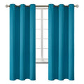Peacock Blue Blackout Curtains for Bedroom 72 Inch Long (Peacock Blue / 42"W x 72"L (Pack of 2))