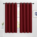 Blackout Curtains 63 inches Long for Bedroom (Burgundy Red / 46"W x 63"L (Pack of 2))