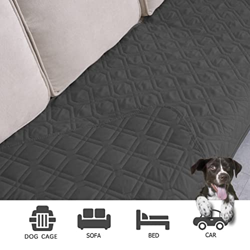 Waterproof Blanket Reversible Dog Bed Cover Pet Blanket for Furniture Bed Couch Sofa (30x70 Inch (Pack of 1) / Darkgrey)