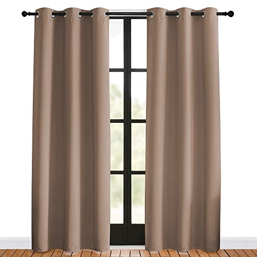 Window Draperies Blackout Curtain Panels (Cappuccino / 42"W x 80"L (Pack of 2))