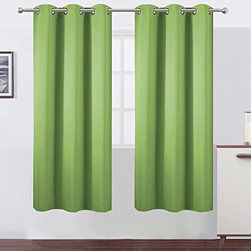 Light Green Thermal Blackout Curtains (Light Green / 42"W x 72"L (Pack of 2))