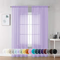 Lilac Sheer Curtains 84 Inches Long for Living Room (Lilac / 42"W x 84"L (Pack of 2))