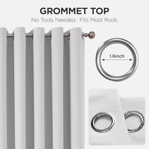 Blackout Patio Sliding Door Curtains (Greyish White / 70"W x 84"L (Pack of 1))