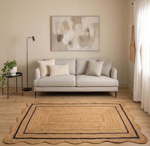 Jute Area Rug (Black / 3x4 Feet)