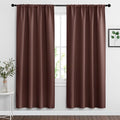 Blackout Curtains for Bedroom Living Room Nursery 63 inches Long (Chocolate Brown / 42"W x 63"L (Pack of 2))