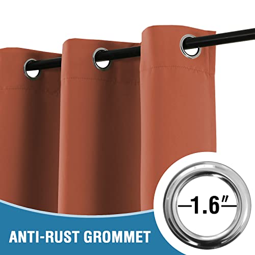 Doorway Curtain Blackout Closet Door Curtain Room Divider Window Treatment Curtain for Bedroom Thermal Insulated Privacy Drape Soundproof Grommet (42"W x 80"L (Pack of 1) / Orange)