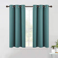 Bedroom Curtain Panels Blackout Draperies (Sea Teal / 42"W x 45"L (Pack of 2))