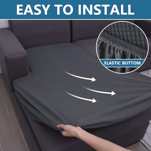 Waterproof Couch Cushion Covers (Grey / Chaise)