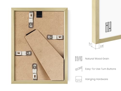 Standalone Gold Aluminum Frame Set of 4 (Set of 04 / Gold Metal / 5x7 in)