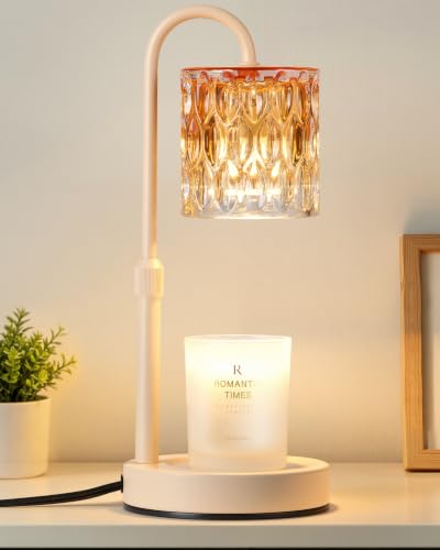 Dimmable Candle Warmer Lamp with Timer (Apricot- Glass)