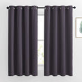 Bedroom Curtains Room Darkening Draperies (Greyish Purple / 52"W x 63"L (Pack of 2))