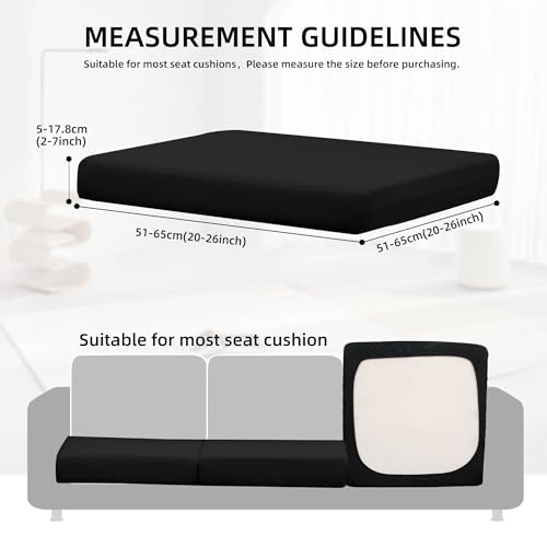 14Pcs Outdoor Cushion Covers (Black / 14PCS)