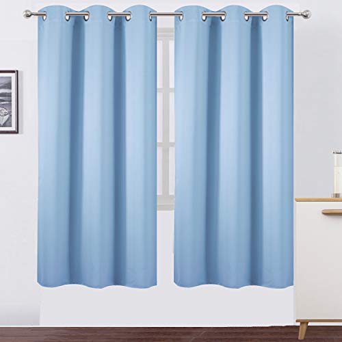 Sky Blue Thermal Blackout Curtains (Sky Blue / 42"W x 72"L (Pack of 2))