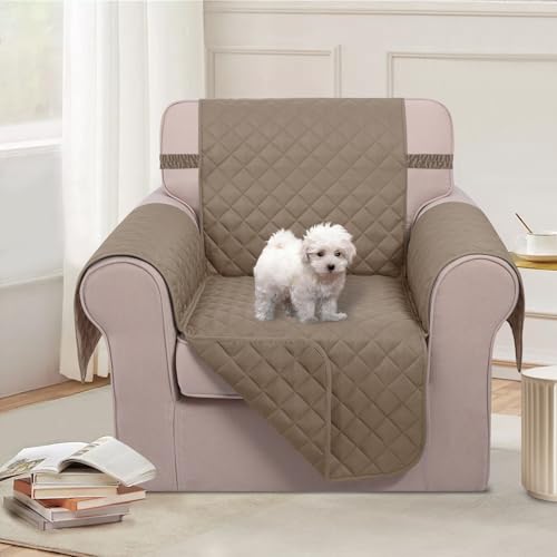 Reversible Recliner Chair Covers (Taupe/Taupe / 23''armchair)