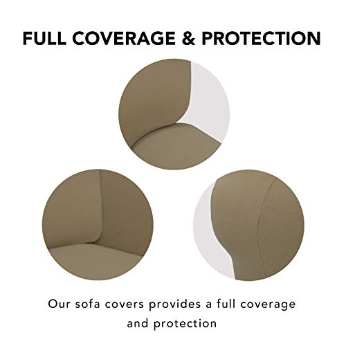 Stretch Couch Covers for Sofa Large Sofa Slipcovers Tan (Large Sofa / Tan)