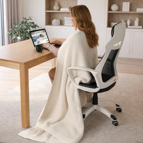 Buttery Ivory Bedding Blanket Twin Size 60x80 (Heather Ivory / Twin (60"x80"))