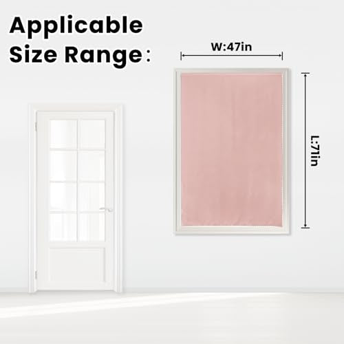 Self Adhesive Blackout Curtains (47"W x 71"L (Pack of 1) / Pink)