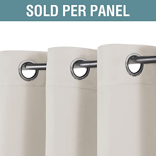 Light Blocking Curtain for Living Room Thermal Insulated Window Treatment Panel (52"W x 84"L (Pack of 1) / Ivory)