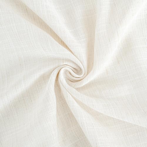 Short Linen Curtains 30X40 Inch Length for Kitchen Windows (Linen / 30"W x 40"L (Pack of 2))