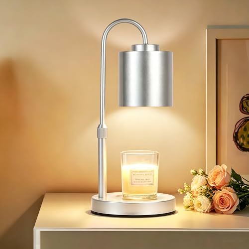 Dimmable Candle Warmer Lamp with Timer (Silver)