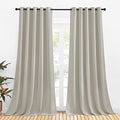 Thermal Insulated Natural Curtains for Living Room (Natural / 70"W x 95"L (Pack of 2))