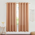 Linen Burlap Burnt Orange Window Treatments (Burnt Orange / 55"W x 72"L (Pack of 2))