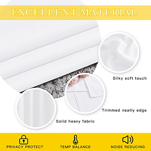 Sliding Door Curtain Window Treatment (White / 80"W x 108"L (Pack of 1))