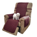 Reversible 23''Recliner Small Chair Cover (Burgundy/Tan / 23''recliner-small)