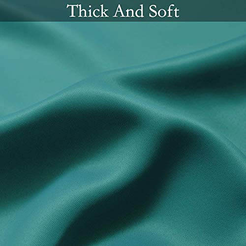Ombre Teal to Grey White Curtains for Living Room 52Wx63L (52"W x 63"L (Pack of 2) / Teal)
