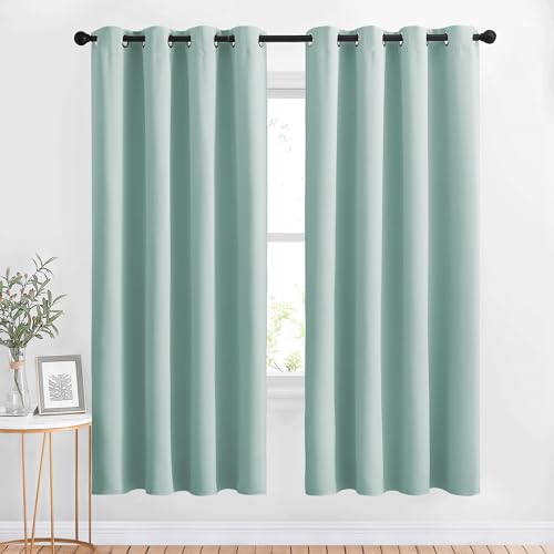 Blackout Curtain Panels 72 (Aqua Blue / 46"W x 72"L (Pack of 2))