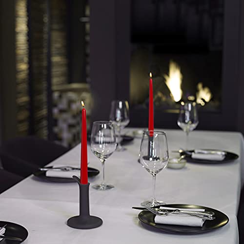 10 Count Unscented 10 Inch Red Household Taper Candles (Red / 10 Count)