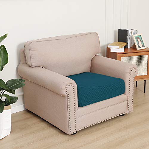 Stretch Cushion Cover Sofa Cushion Furniture Protector Sofa Seat Sofa slipcover Sofa Cover Soft Flexibility with Elastic (Small / Peacock Blue)