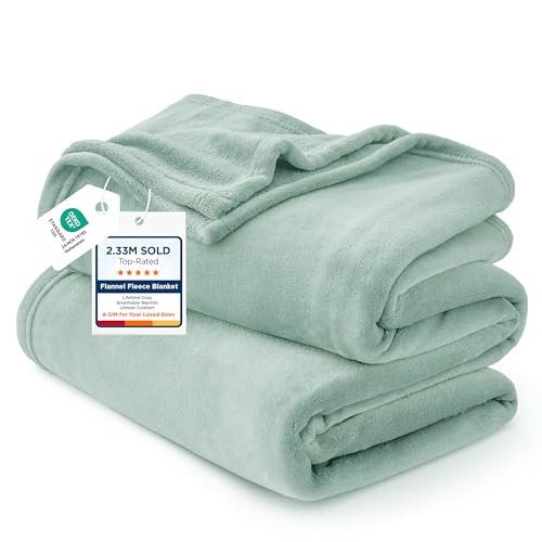 GentleSoft Fleece Blanket Twin Size Sage Green (05 - Sage Green / Twin (60" X 80"))