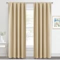 2 Panels Doorway Curtains (Biscotti Beige / 34"W x 80"L (Pack of 2))