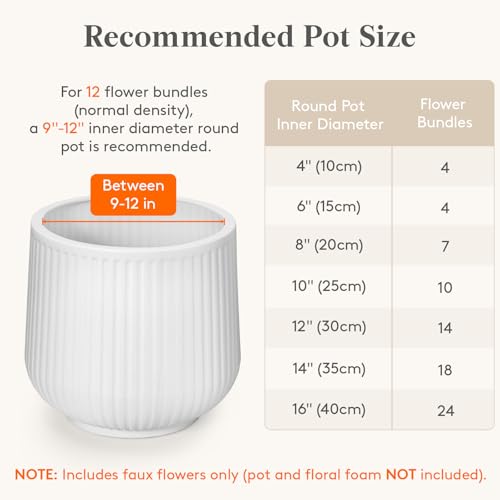 Artificial Flowers for Outdoor (White)