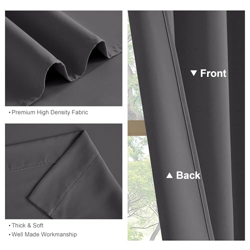 Blackout Window Curtains (Grey / 52"W x 63"L (Pack of 2))