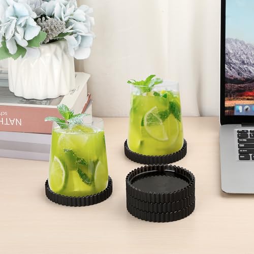 Glass Drink Coaster Set of 5 (Black)