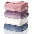 4 Pcs Fleece Throw Blanket (Fresh Colors)