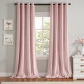 Velvet Curtains Light Pink 52 x 96 Inch Length Set of 2 (Light Pink / 52"W x 96"L (Pack of 2))